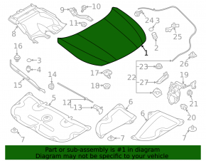 Капот голый Subaru Outback 20-23