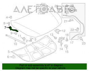 Петля капота правая Subaru Outback 15-19