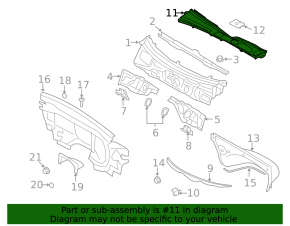 Решетка дворников пластик Audi A5 08-16 2013-2016, Coupe,, Convertible,,
