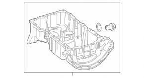 Поддон масляный Mercedes CLA 250 14-19 2.0T