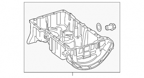 Поддон масляный Mercedes CLA 250 14-19 2.0T