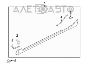 Порог левый Mazda3 03-09 Sport
