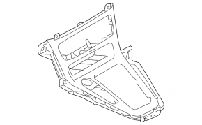 Накладка центральной консоли Ford Focus mk3 15-18 рест, серая, мелкие царапины