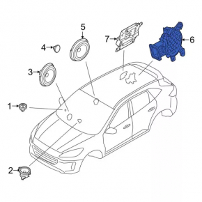Сабвуфер Ford Escape MK4 20-26 Bang and Olufsen