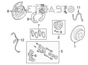 Ступица задняя правая Toyota Highlander 08-13 AWD ржавая, люфт
