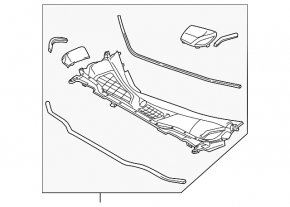 Решетка дворников пластик Lexus RX350 RX450h 10-15