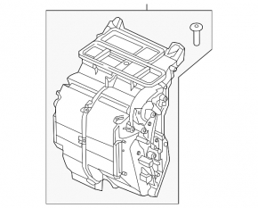 Корпус печки голый Honda HR-V 16-22 под климат-контроль