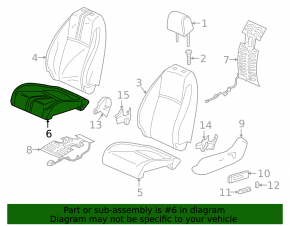 Водительское сидение Honda Civic X FC 16-19 4d без airbag, механич, кожа черн