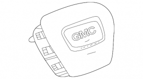 Подушка безопасности airbag в руль водительская GMC Terrain 18-23 черная