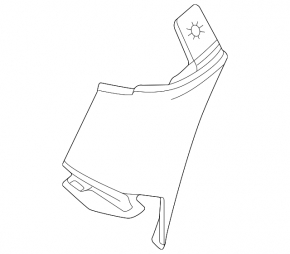Ornament geam față, stânga spate, Chevrolet Equinox EV 24-26, negru