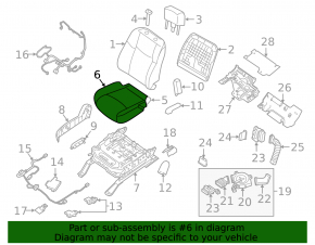 Обшивка пассажирского сидения нижняя Nissan Murano z52 15-24 ткань черная