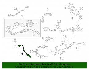 Лямбда-зонд второй Toyota Rav4 13-18 2.5, hybrid