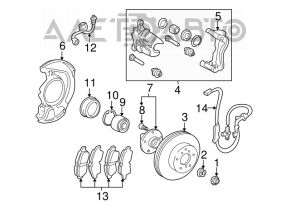Датчик ABS передний правый Lexus RX300 98-03