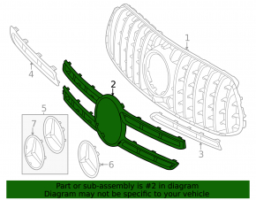 Grilă auto pentru Mercedes W167 GLE 350 450 450e 24-26