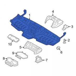 Консоль верхняя Ford Transit Connect MK2 13-23