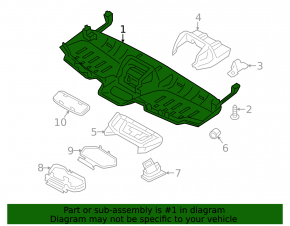 Консоль верхняя Ford Transit Connect MK2 13-23