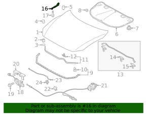 Петля капота левая Mazda 6 14-17