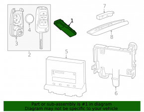 Keyless Entry Key Fob Receiver Module Chevrolet Volt 11-15