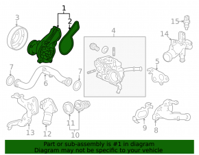 Помпа водяная Honda HR-V 16-22