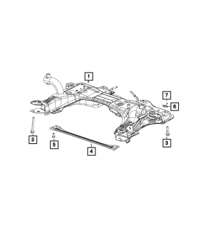 Подрамник передний Fiat 500L 14-19