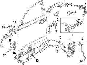 Ограничитель двери передней левой Honda Accord 23-26