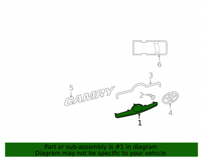 Накладка крышки багажника Toyota Camry v40 07-11 с эмблемой под кнопку