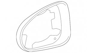 Carcasă element oglindă dreapta VW Touareg 11-17