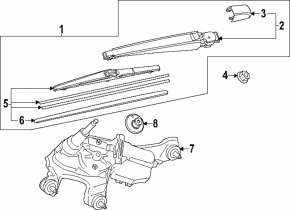Поводок дворника задний Toyota Rav4 19-25