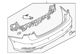 Bara spate nefinisată pentru Audi A3 8V 17-20 cu senzori de parcare, S-line
