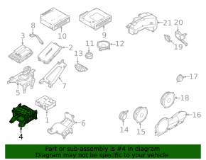 Кронштейн TRUNK-MOUNTED RADIO RECEIVER Audi A6 C7 12-18