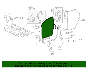 Уплотнитель дверного проема передний левый Lexus RX300 RX330 RX350 RX400H 04-08 черный