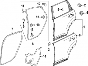 Ansamblu portiera spate stanga Honda CRV 23-