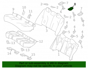 Заглушка Isofix заднего ряда сидений Toyota Camry v70 18-24 черная
