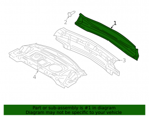 Задняя панель Audi A4 B9 17-20 2 части