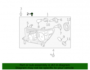 Метизы передних фар 8шт Lexus ES300h ES350 13-18