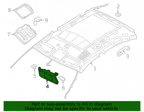 Козырек правый SL Nissan Altima 13-18 беж без крючка
