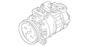 Компрессор кондиционера VW Passat b8 16-19 USA 1.8T, 3.6T