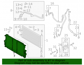 Rama radiatorului condensator aer condiționat Volvo S90 18-20