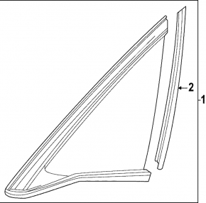 Geam fix spate dreapta pentru Honda Civic XI FE/FL 22-24 5p cromat