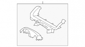 Накладка щитка приборов Hyundai Tucson 22-26 4.2" 1.6T HEV, с обрамлением рулевой колонки, черное с хром, царапины