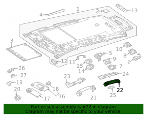 Ручка потолка задняя левая Mercedes W167 GLE 350 450 22-26 бежевая, сломаны крепления плафона, царапины
