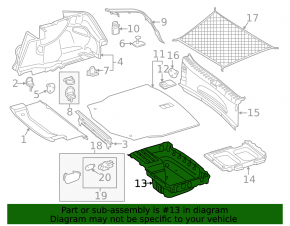 Обшивка корыта багажника Mercedes C-class W205 300/400/450/43-18 15-18 черная