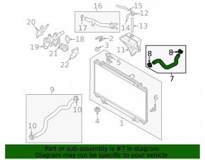 Патрубок охлаждения верхний Mazda 3 14-18 BM 2.0