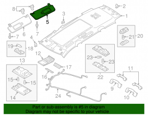 Козырек правый VW Atlas 18-26 серый