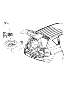 Домкрат Jeep Compass 11-16 с ручкой