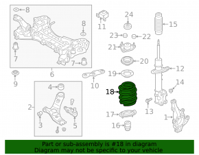 Arcul elicoidal frontal stânga Kia Sorento 14-15 3.3