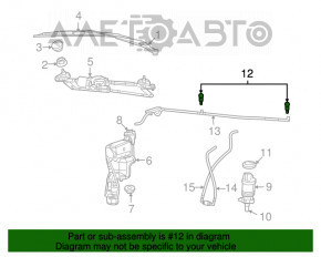 Форсунка омывателя лобового стекла Jeep Compass 17-26