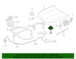 Bara de protecție capotă stânga pentru Mercedes GLC-class X254 23-25