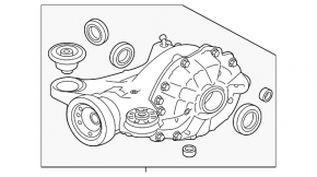 Задний дифференциал редуктор Jaguar F-Pace X761 17-22 AJ126