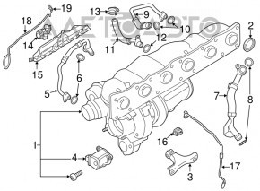 Трубка охлаждения турбины BMW 5 F10 11-13 3.0T впуск